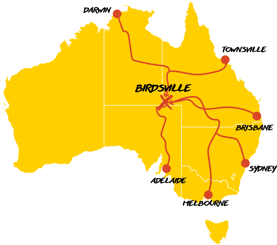Birdsville Races Roadies Journey Map