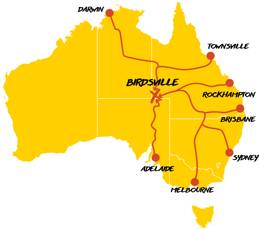 Birdsville Races Roadies Journey Map